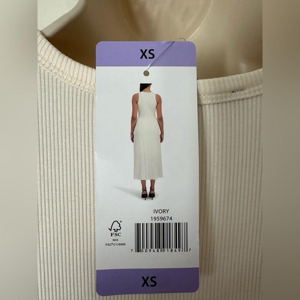 Dkny Cream Pleated Sleeveless Midi Dress - Picture 4 of 10